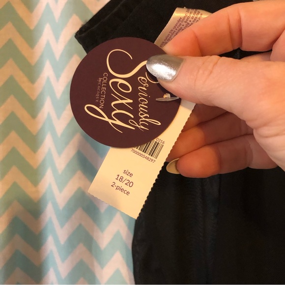 Lane Bryant Seriously Sexy black edgy underwire chemise size 18/20 NWT - Picture 6 of 10